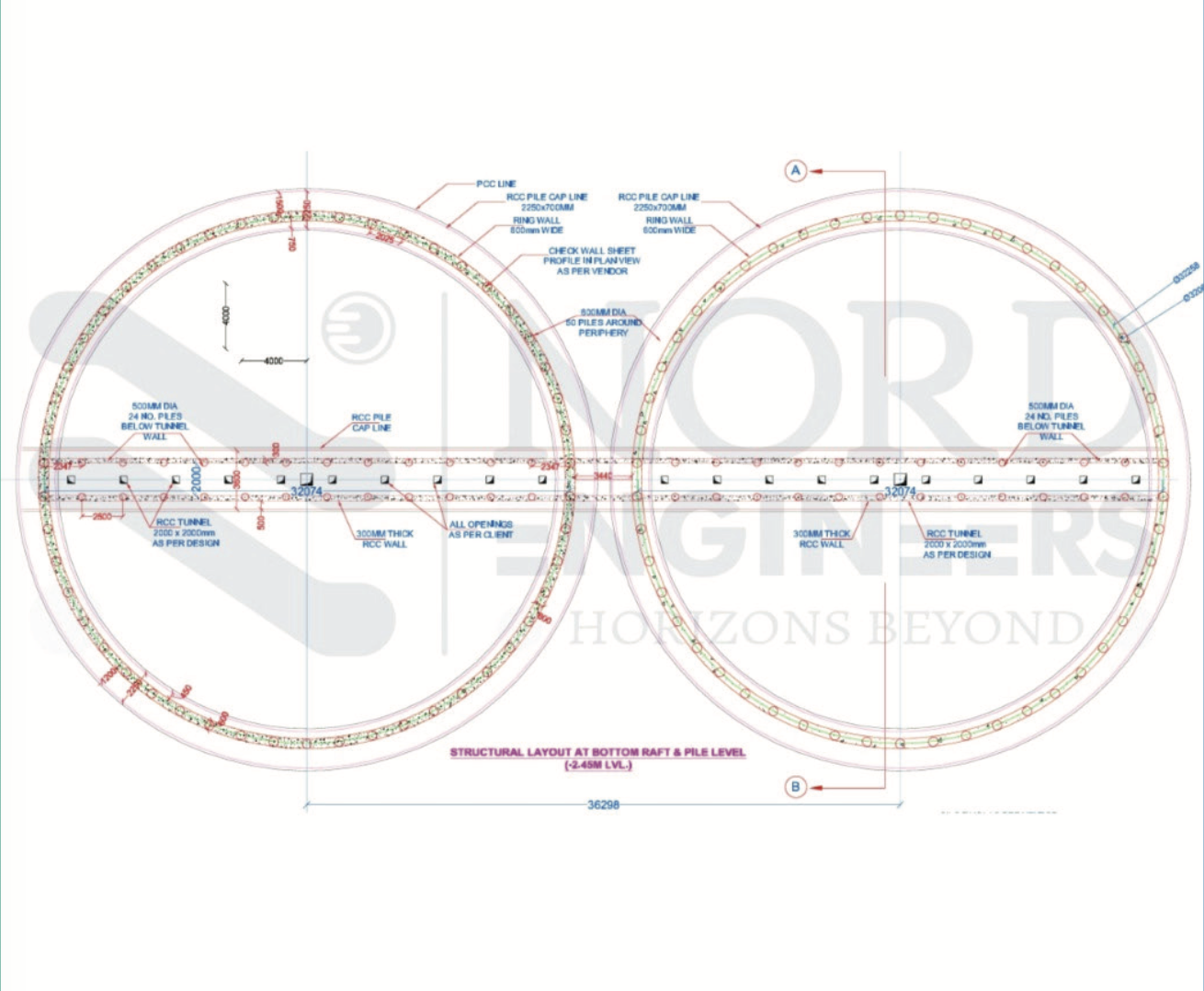 Twin Industrial Silos – Deep Foundation